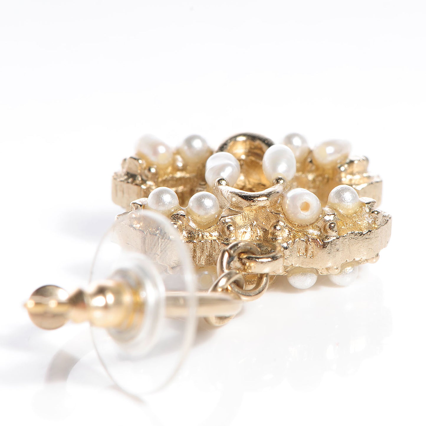 Pearl CC Maharaja Dangle Earrings Gold