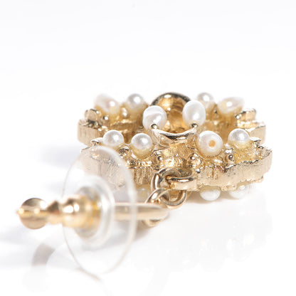 Chanel Pearl CC Maharaja Dangle Earrings Gold 5 of 6