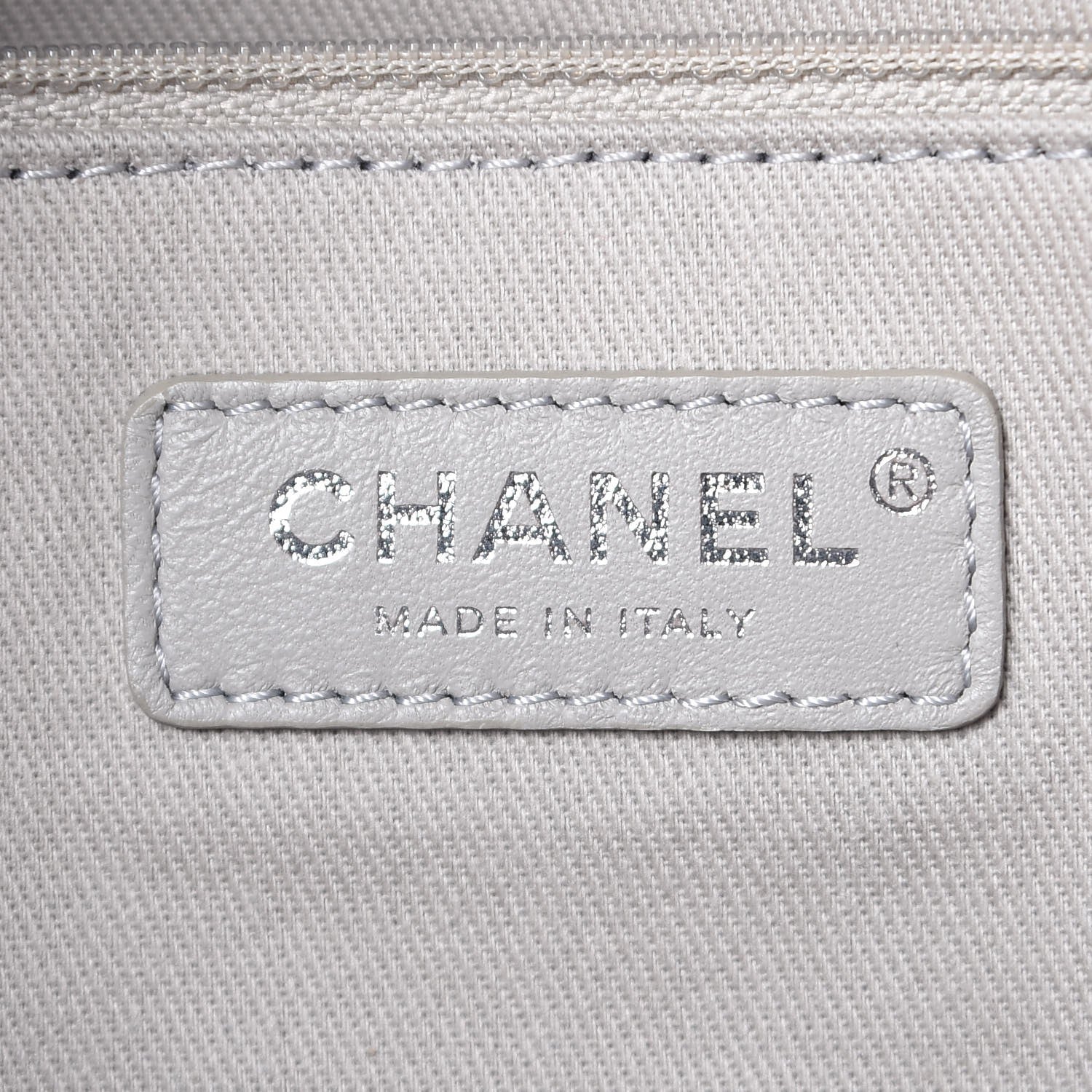 Chanel Striped Canvas Small Deauville Tote Dark Blue 6 of 7