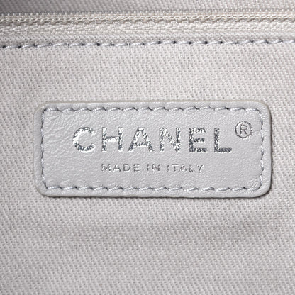 Chanel Striped Canvas Small Deauville Tote Dark Blue 6 of 7