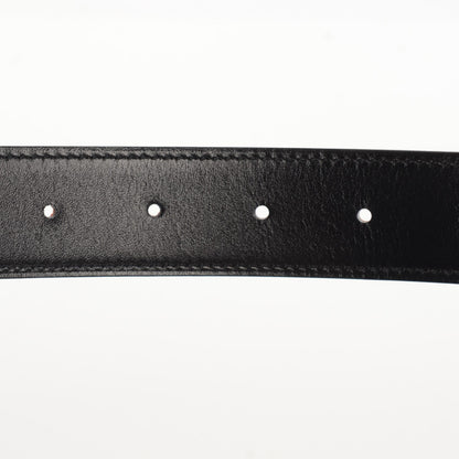 Hermes Box Togo 32mm Calandre H Belt 95 Black Orange 7 of 9