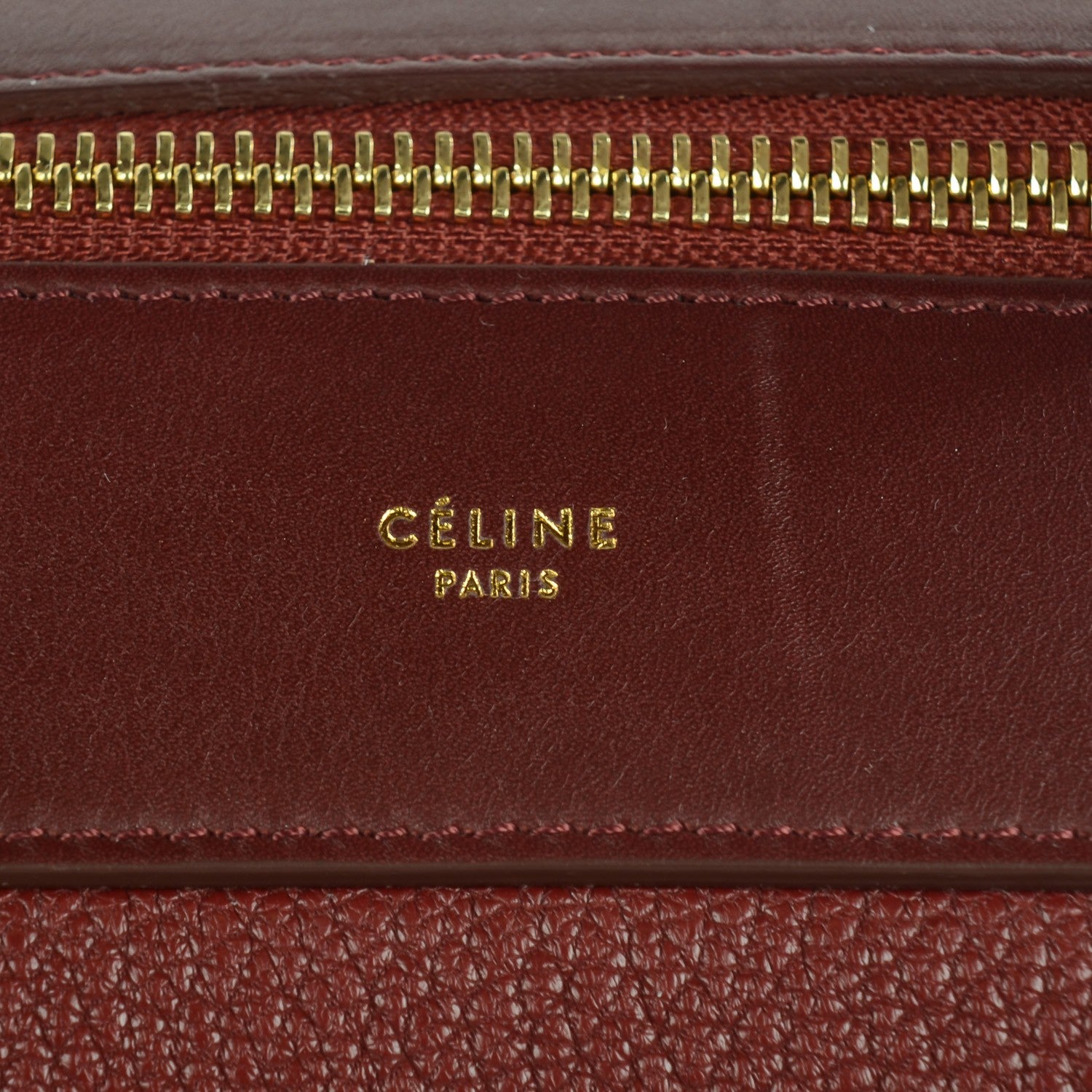Celine Goatskin Smooth Calfskin Small Ring Bag Dark Ruby 8 of 9