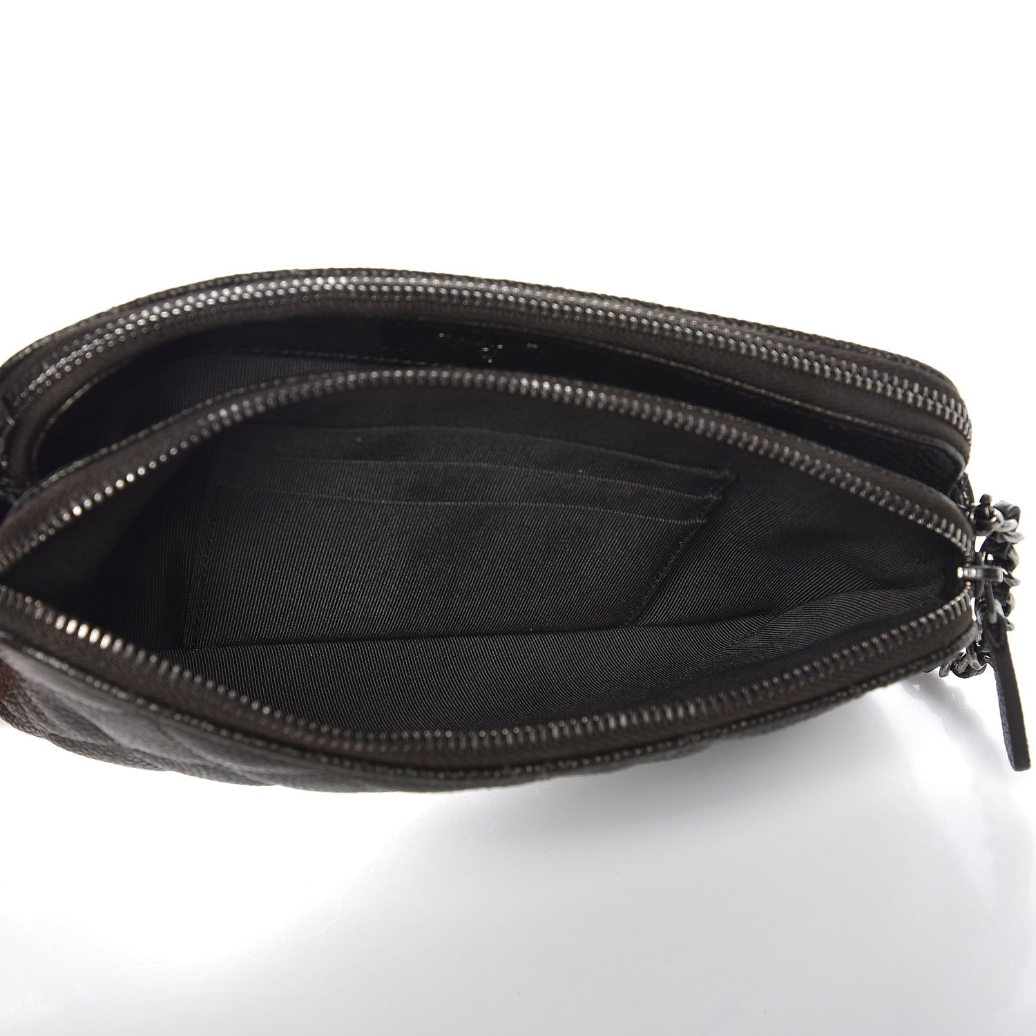 Chanel Caviar Quilted Small Clutch With Chain Dark Charcoal 5 of 9