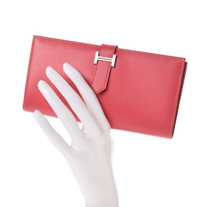 Hermes Tadelakt Bearn Gusset Wallet Rose Azalee 2 of 8