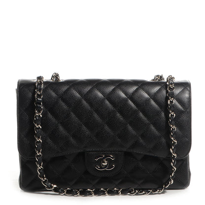 Chanel Caviar Jumbo Single Flap Black 1 of 8
