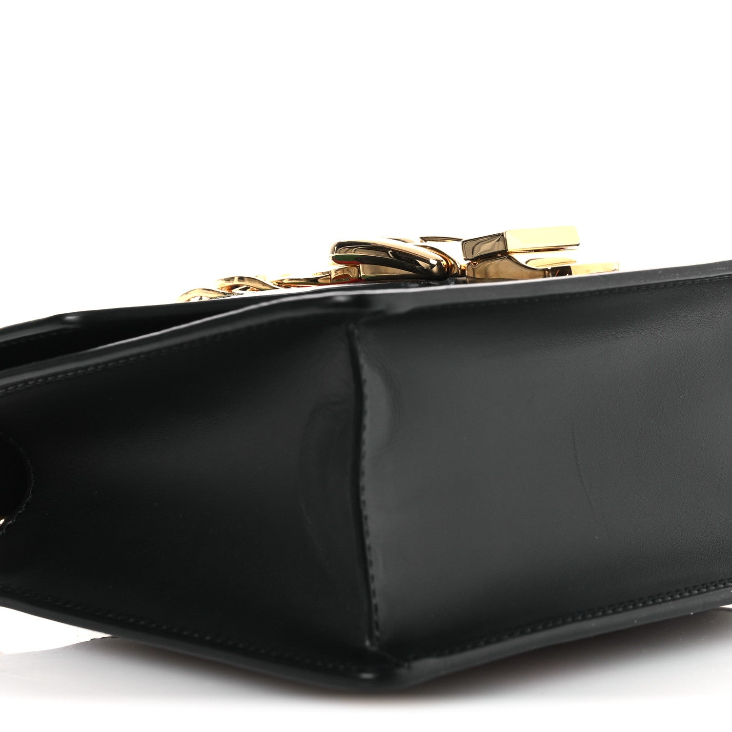Gucci Calfskin Mini Sylvie Chain Shoulder Bag Black 9 of 11