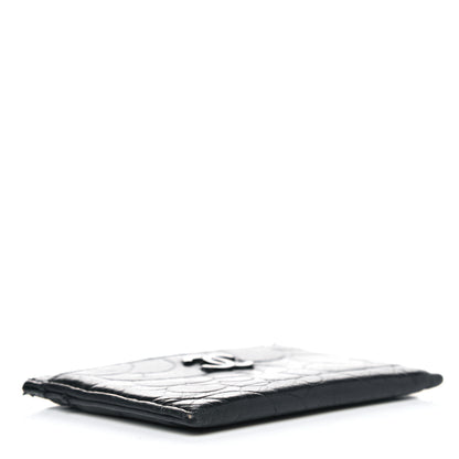 Chanel Lambskin Camellia Embossed Card Holder Black 3 of 8