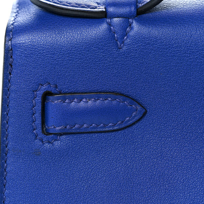 Hermes Swift Kelly Pochette Clutch Bleu Electrique 13 of 28
