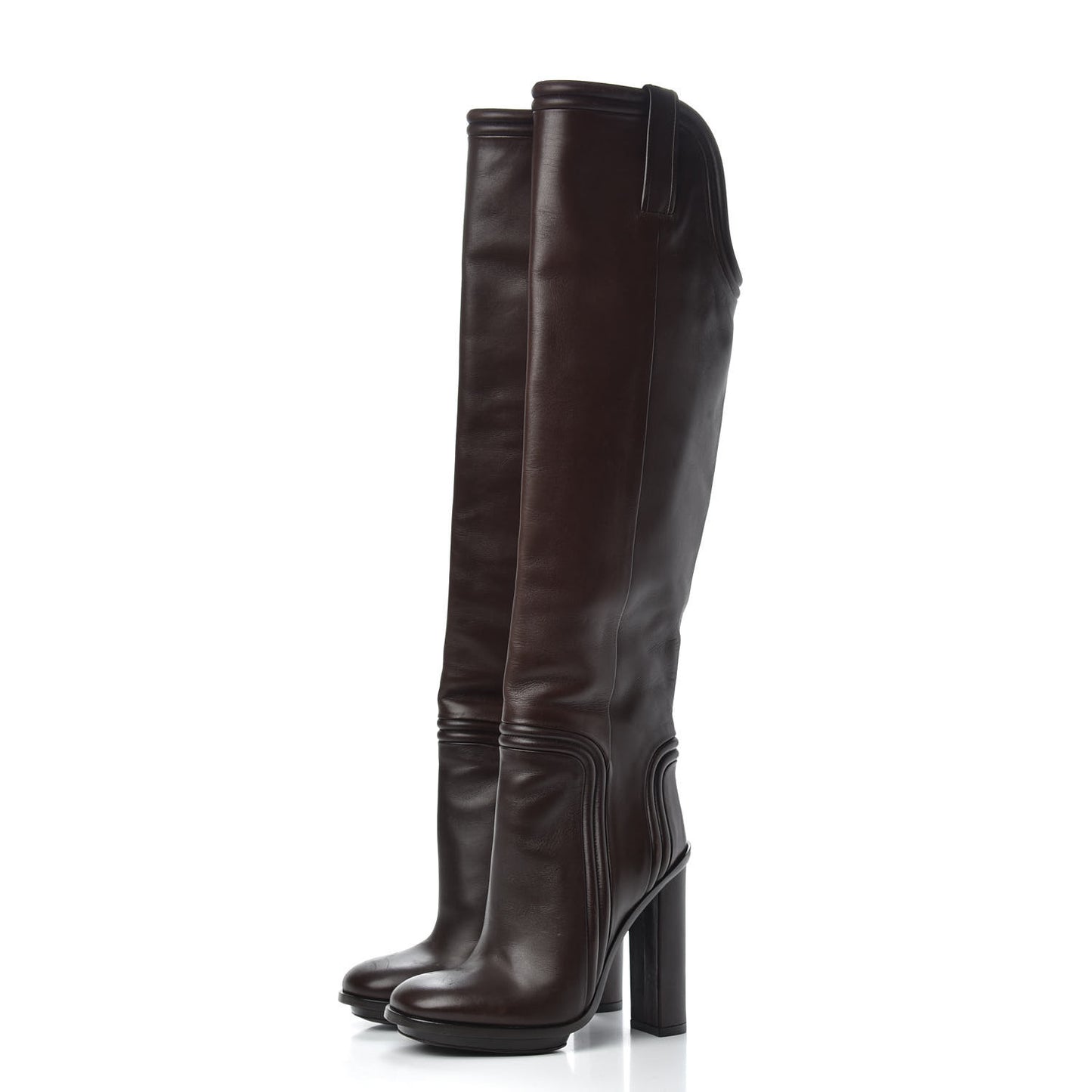 Calfskin Lifford Knee High Boots 35.5 Brown