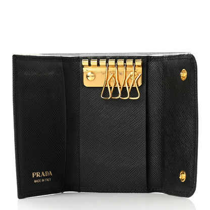 Prada Saffiano Metal 6 Key Holder Black 5 of 6