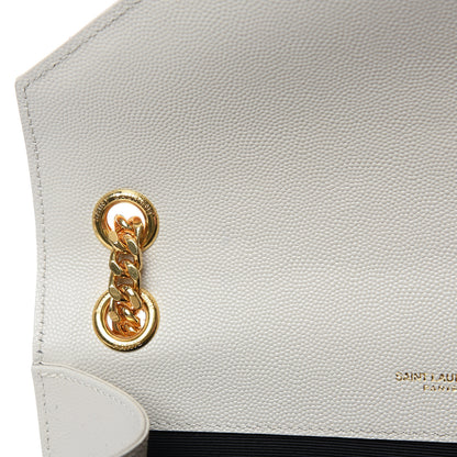 Saint Laurent Grain De Poudre Textured Mixed Matelasse Medium Triquilt Monogram Satchel Porcellana 14 of 14