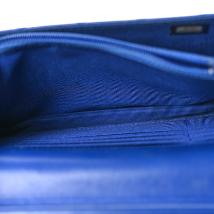 Chanel Lambskin Quilted Square Wallet On Chain WOC Blue 5 of 14