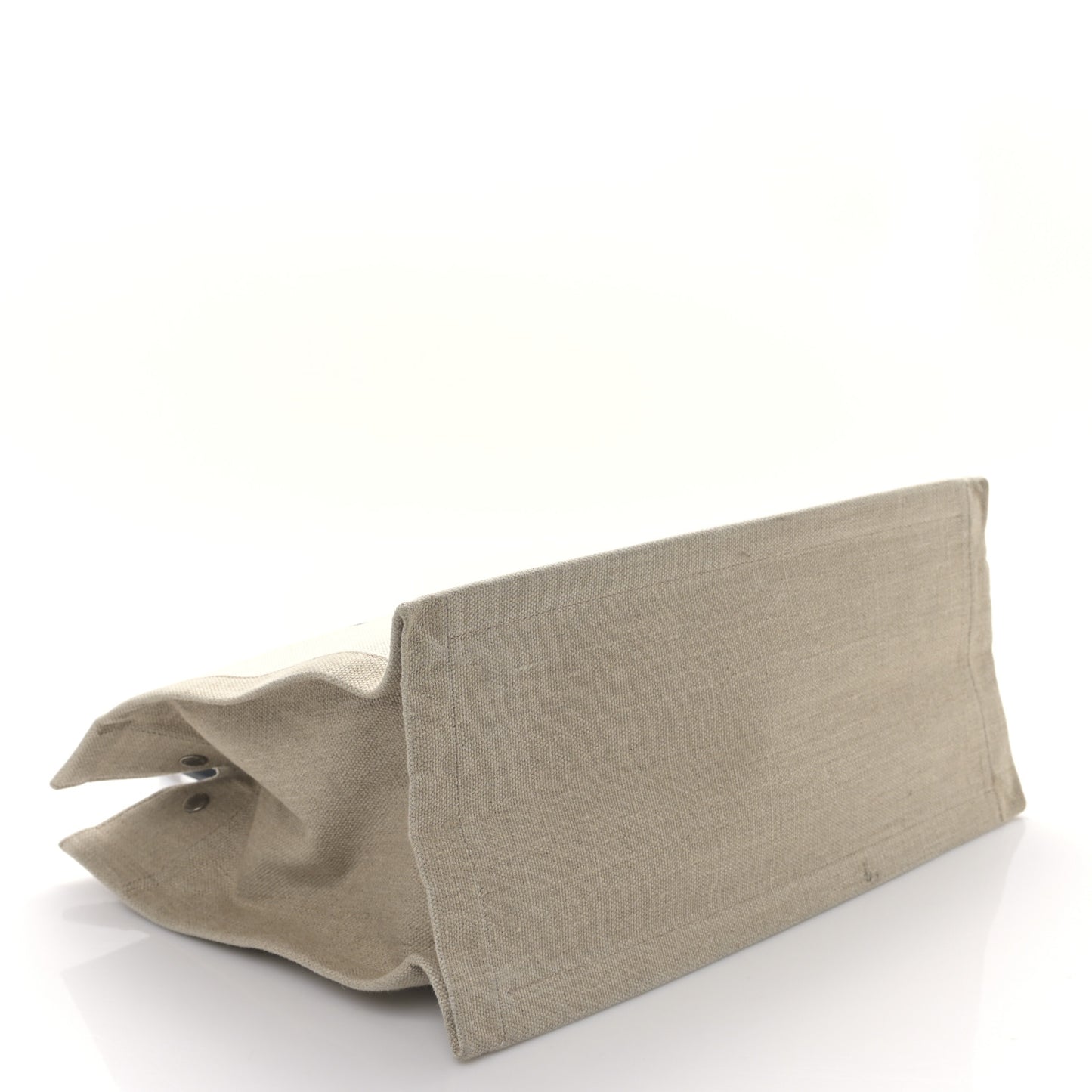 Linen Calfskin Small Rive Gauche Tote Greggio Natural