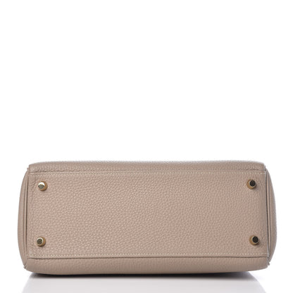 Hermes Taurillon Clemence Kelly Retourne 28 Gris Tourterelle 7 of 37