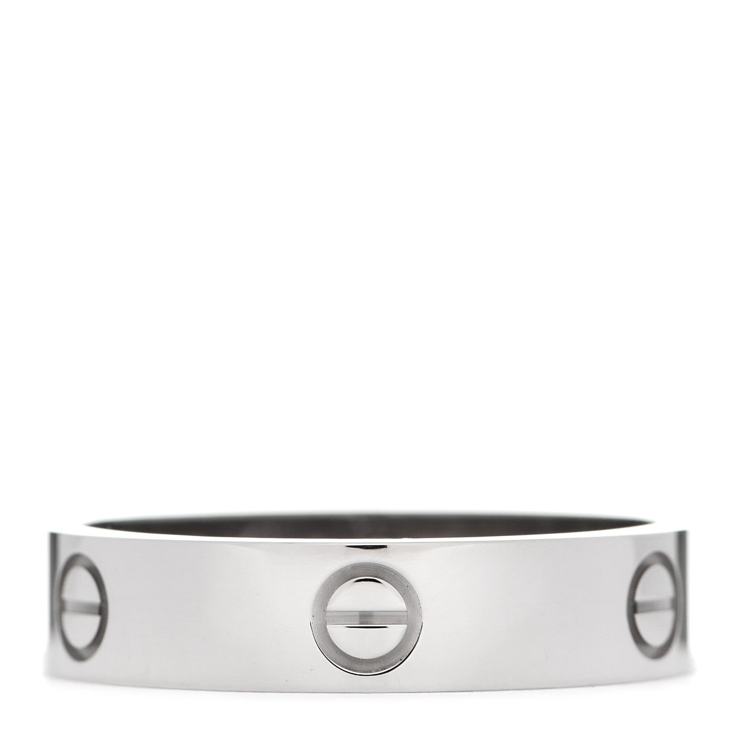 Cartier 18K White Gold 5.5mm LOVE Ring 68 12.25 1 of 5