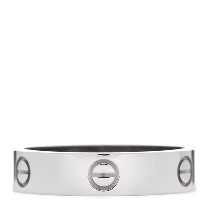 Cartier 18K White Gold 5.5mm LOVE Ring 68 12.25 1 of 5
