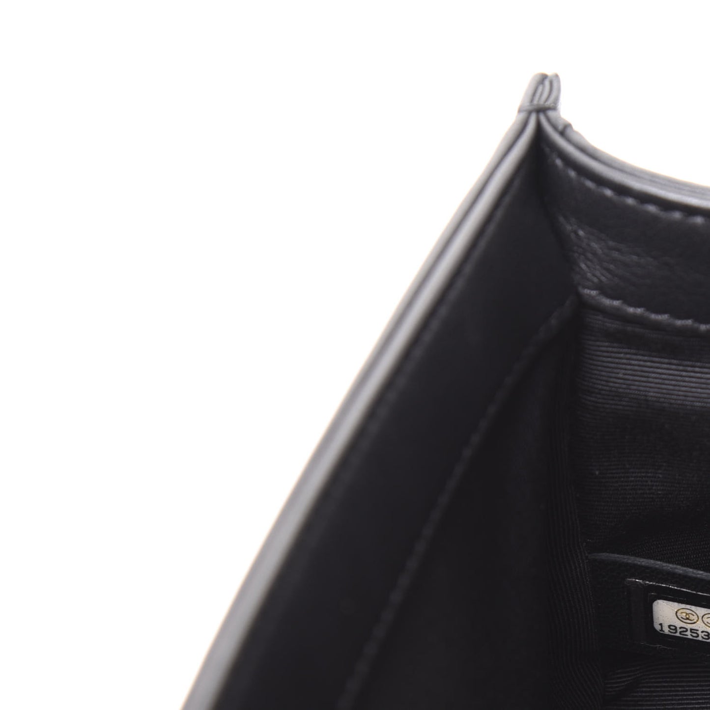 Calfskin Quilted Small Boy Flap Black