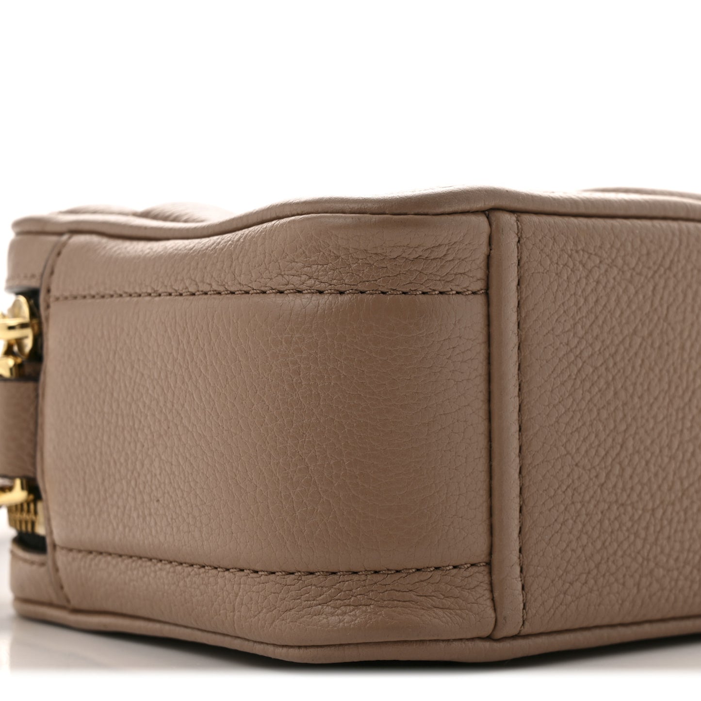 Calfskin Quilted The Moto Shot 21 Bag Dusty Beige