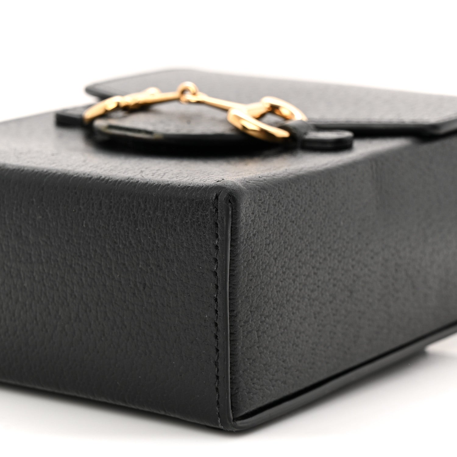 Gucci Dollar Calfskin Vertical Horsebit 1955 Crossbody Bag Black 9 of 10