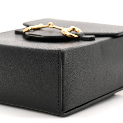 Gucci Dollar Calfskin Vertical Horsebit 1955 Crossbody Bag Black 9 of 10