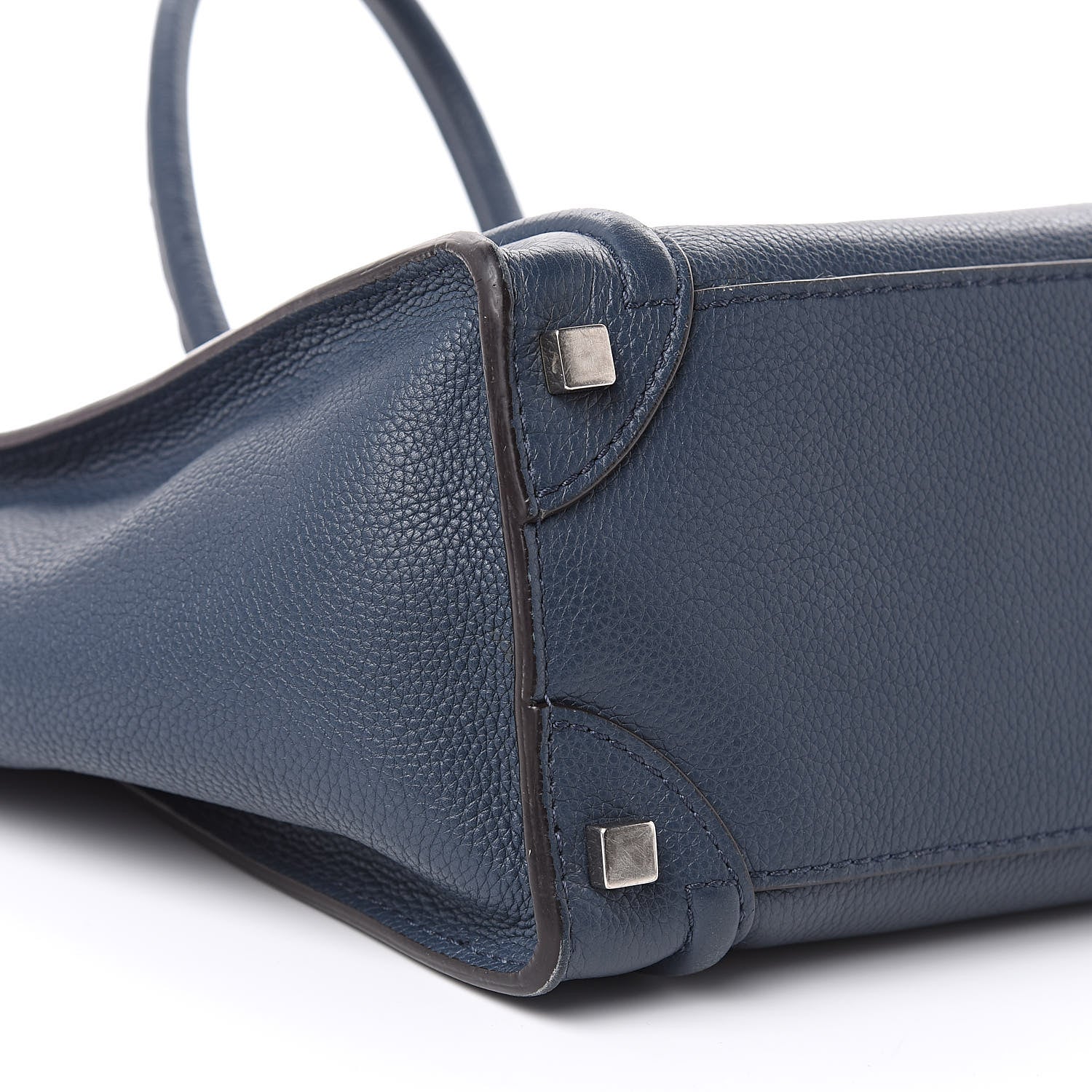 Celine Drummed Calfskin Micro Luggage Orage 8 of 17