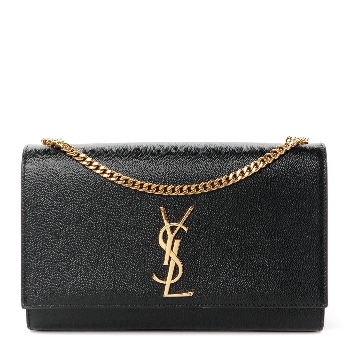 Grain De Poudre Medium Classic Monogram Kate Satchel Black