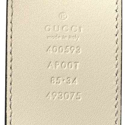 Gucci Calfskin Double G 40mm Belt 85 34 Mystic White 5 of 6