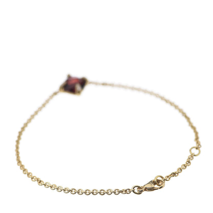 David Yurman 18K Yellow Gold Diamond Garnet Chatelaine Bracelet 3 of 5