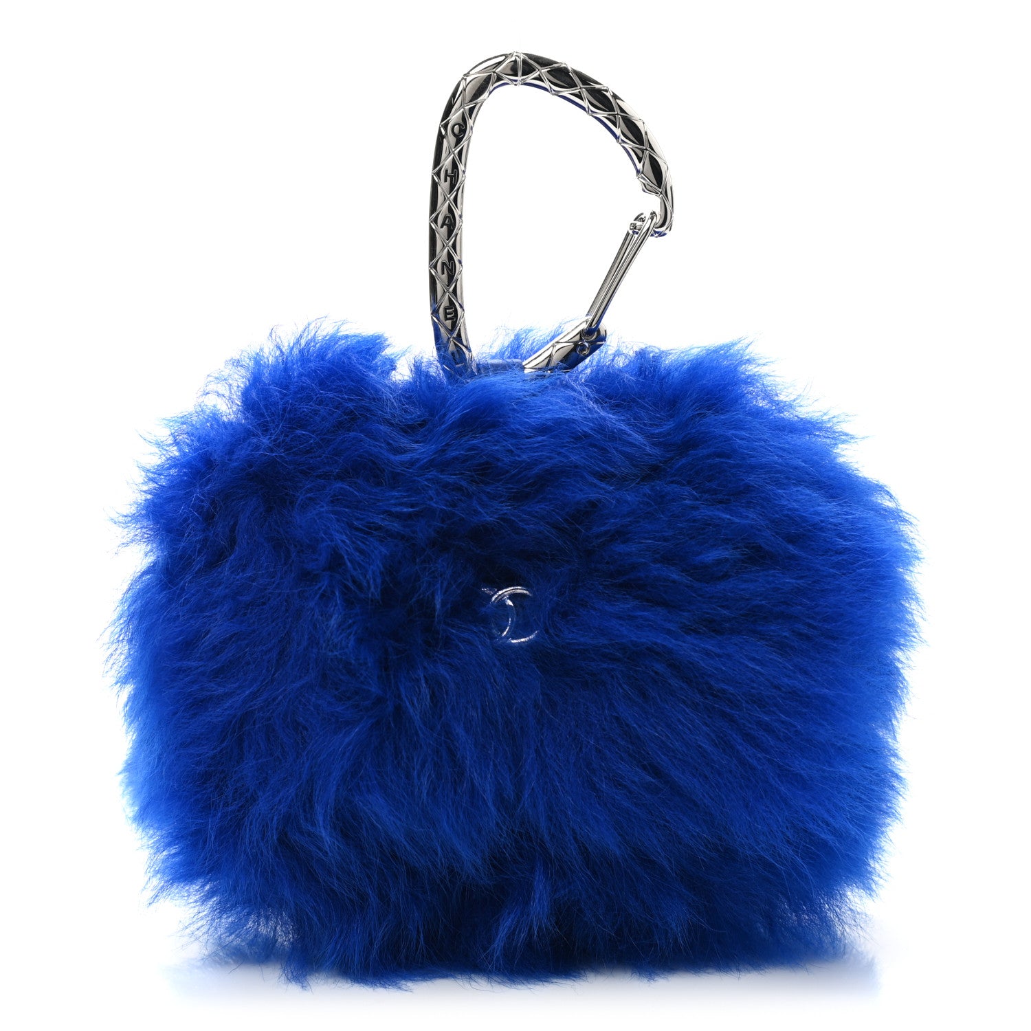 Chanel Shearling Lambskin CC Hook Card Holder Blue 1 of 9