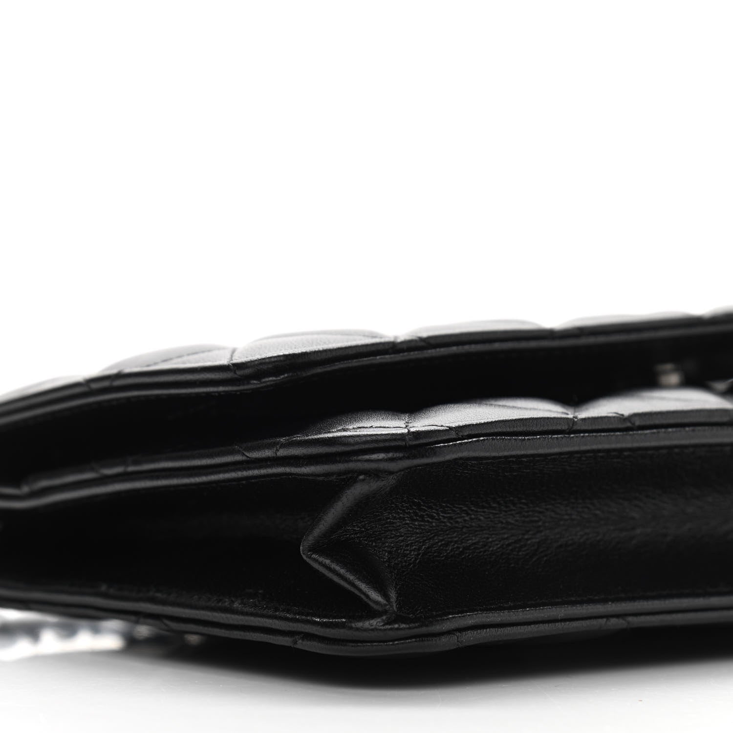 Chanel Lambskin Quilted Wallet On Chain WOC So Black 10 of 14