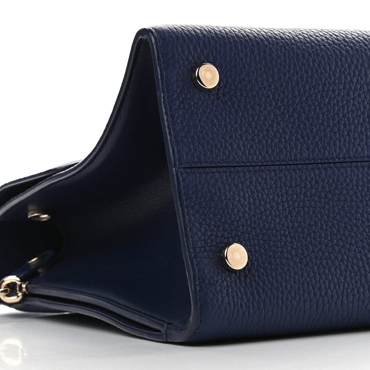 Christian Dior Bullcalf Medium Diorever Flap Navy 6 of 7