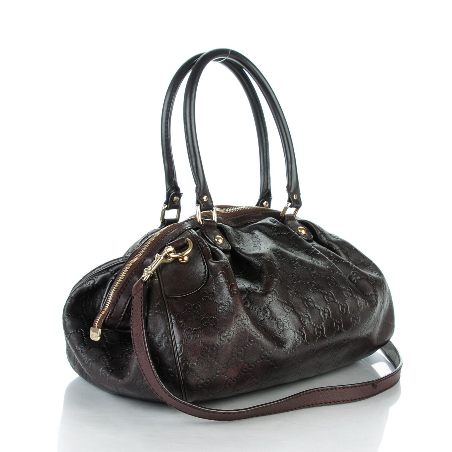 Guccissima Medium Sukey Boston Chocolate