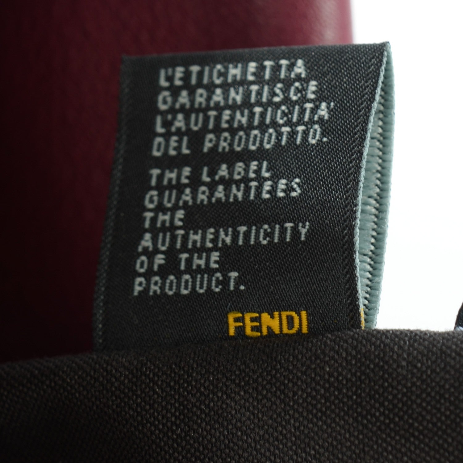 Fendi Vitello Dolce Marmol Large Peekaboo Iconic Satchel Bordeaux Graphite 4 of 12