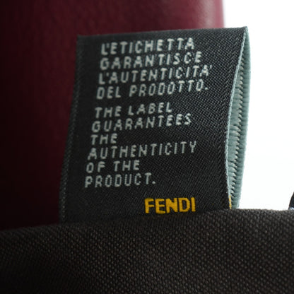 Fendi Vitello Dolce Marmol Large Peekaboo Iconic Satchel Bordeaux Graphite 4 of 12