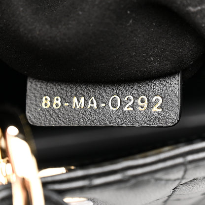 Christian Dior Lambskin Cannage Medium Lady Dior Black 12 of 21