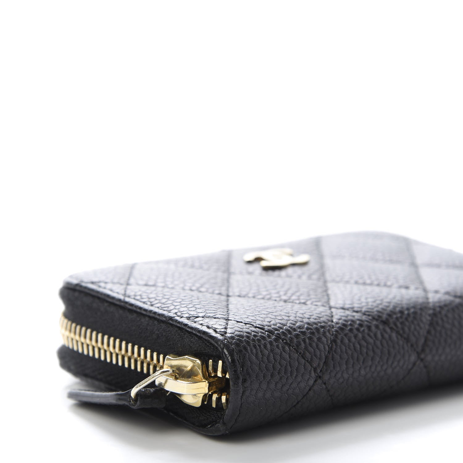 Chanel Caviar Quilted Zip Coin Purse Black 6 of 10