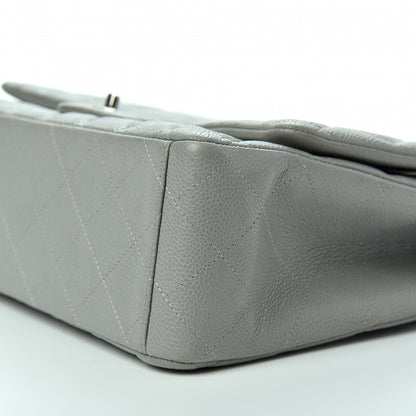 Chanel Caviar Quilted Maxi Double Flap Light Grey 7 of 10