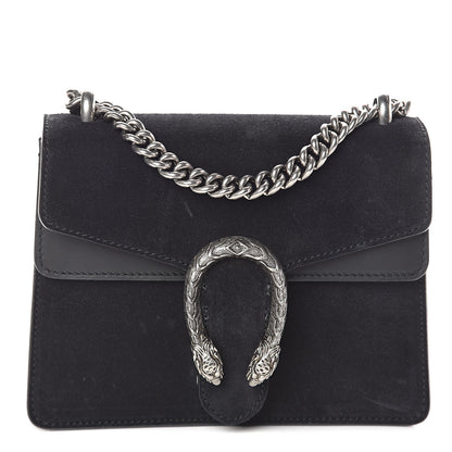 Gucci Suede Mini Dionysus Shoulder Bag Black 1 of 9