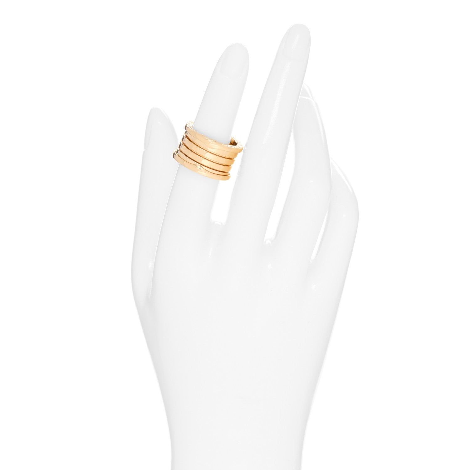 Bulgari 18K Yellow Gold B.Zero1 Five-Band Anniversary Ring 53 6.25 3 of 5