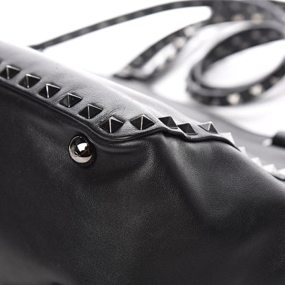 Valentino Garavani Vitello Small Rockstud Tote Black 13 of 16