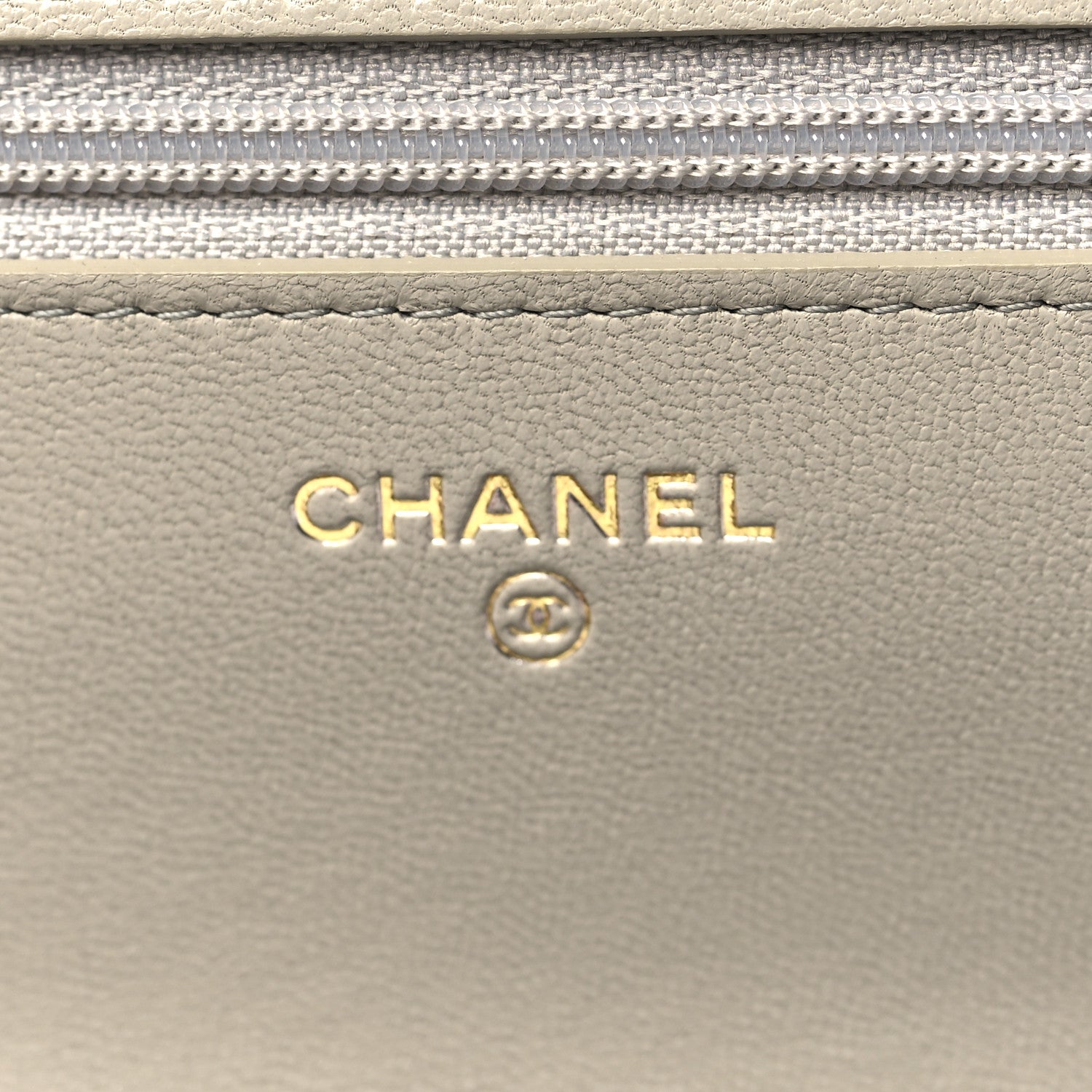 Chanel Lambskin Quilted Chanel 19 Wallet On Chain WOC Grey 6 of 11