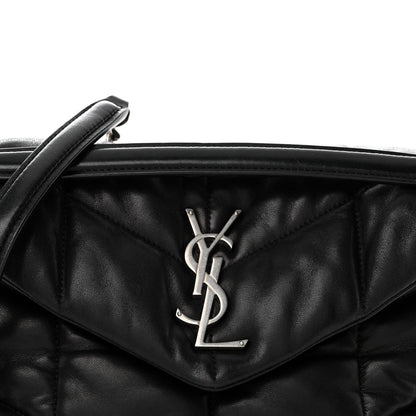 Saint Laurent Lambskin Quilted Small Loulou Puffer Monogram Chain Satchel Black 8 of 10
