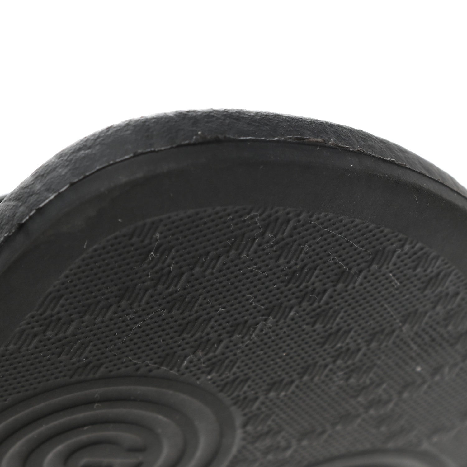 Gucci Rubber GG Monogram Perforated Womens Slide Sandals 40 Black 7 of 7