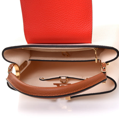 Louis Vuitton Taurillon Capucines BB Vanilla Light Beige Sienna Brown Tonic Orange 5 of 11