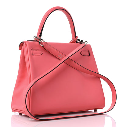 Hermes Swift Kelly Retourne 25 Rose Azalee 3 of 12