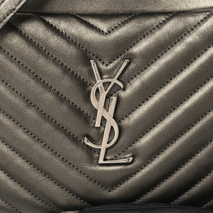 Saint Laurent Metallic Calfskin Matelasse Monogram Lou Camera Bag Silver 8 of 10