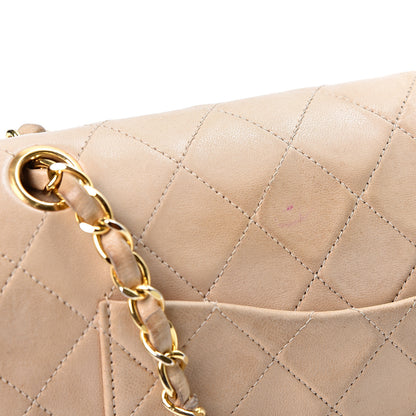 Chanel Lambskin Quilted Medium Double Flap Beige 8 of 10