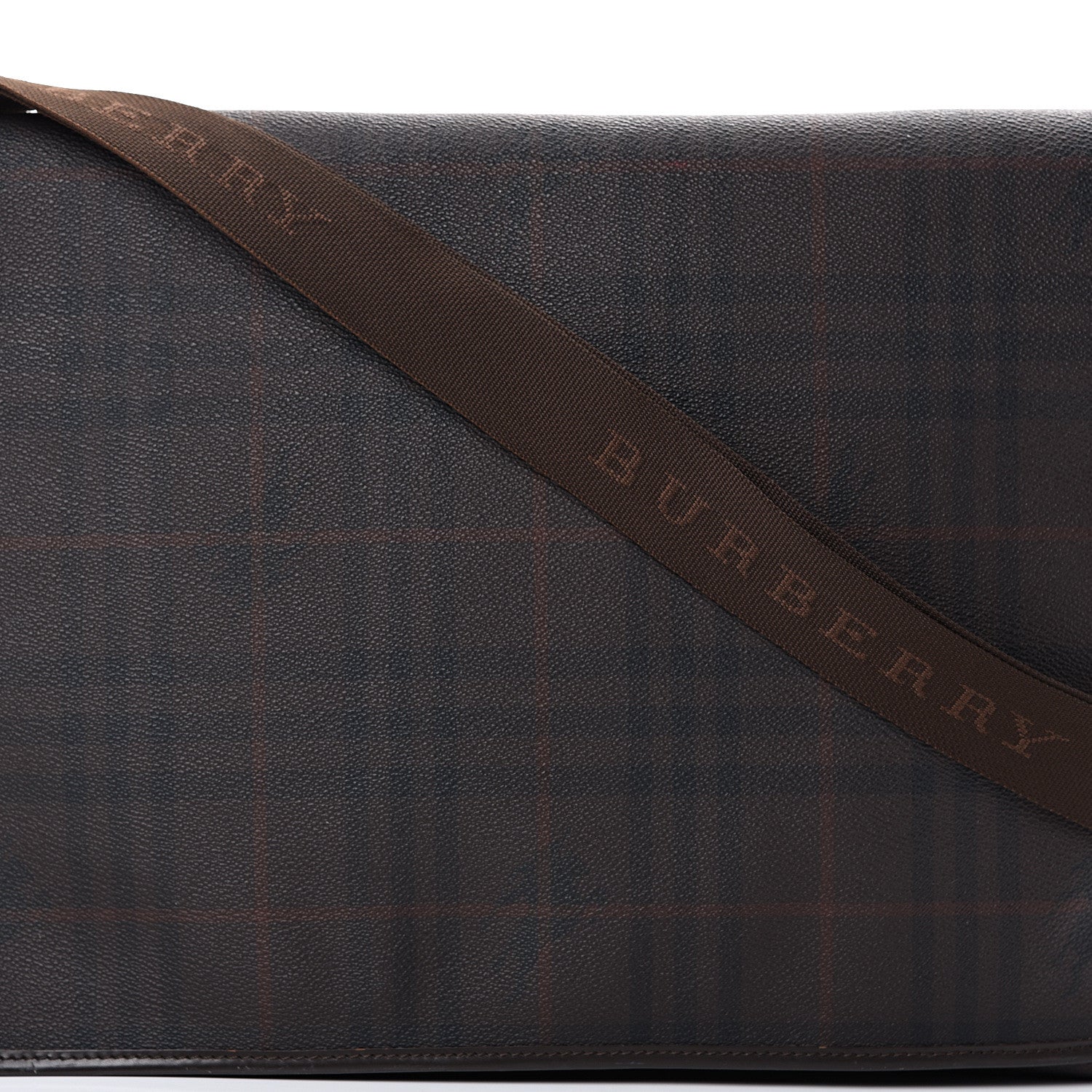 Burberry Smoked Haymarket Check Messenger Bag Brown 11 of 16