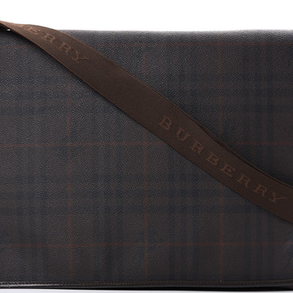 Burberry Smoked Haymarket Check Messenger Bag Brown 11 of 16