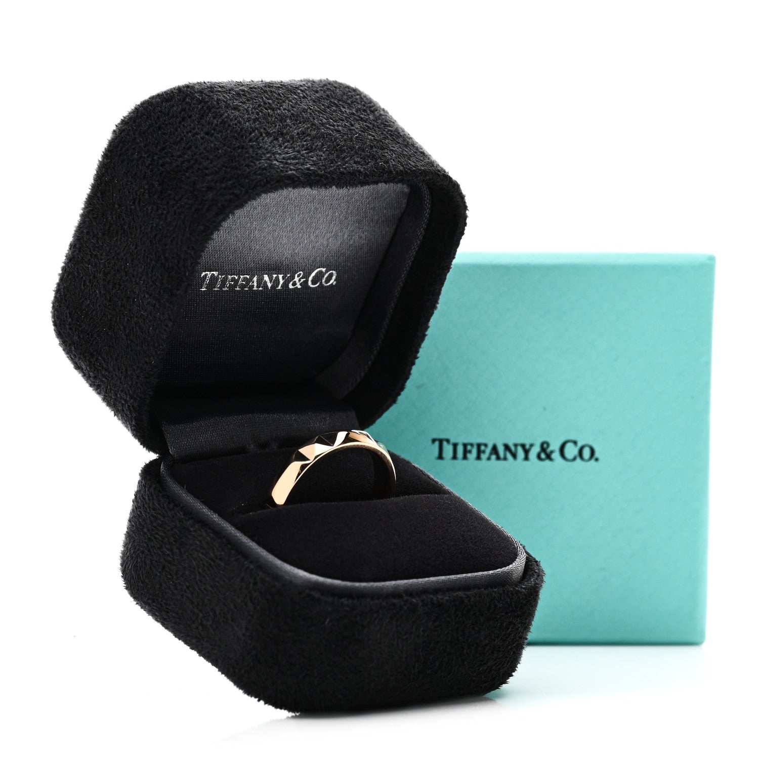 Tiffany 18K Rose Gold 4mm True Band Ring 58 8.5 5 of 5
